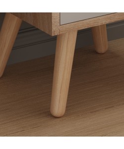 ΚΟΜΟΔΙΝΟ DINKL HM2472.05 ΜΕΛΑΜΙΝΗ-2 ΣΥΡΤΑΡΙΑ ΣΟΝΑΜΑ-ΓΚΡΙ 29,7x29,7x45Υεκ