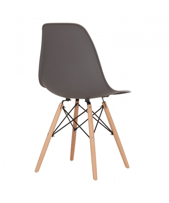 ΚΑΡΕΚΛΑ ΜΕ ΞΥΛΙΝΑ ΠΟΔΙΑ ΚΑΙ ΚΑΘΙΣΜΑ TWIST PP ΓΚΡΙ HM8460.10 46x50x82 εκ.