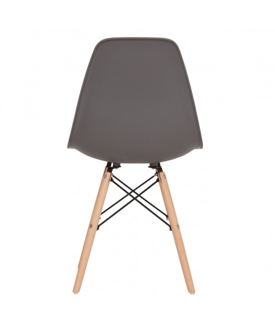 ΚΑΡΕΚΛΑ ΜΕ ΞΥΛΙΝΑ ΠΟΔΙΑ ΚΑΙ ΚΑΘΙΣΜΑ TWIST PP ΓΚΡΙ HM8460.10 46x50x82 εκ.