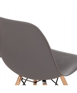 ΚΑΡΕΚΛΑ ΜΕ ΞΥΛΙΝΑ ΠΟΔΙΑ ΚΑΙ ΚΑΘΙΣΜΑ TWIST PP ΓΚΡΙ HM8460.10 46x50x82 εκ.