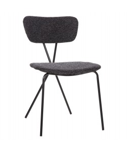 ΚΑΡΕΚΛΑ DORY HM9855.04 ΜΕΤΑΛΛΙΚΟΣ ΣΚΕΛΕΤΟΣ ΜΑΥΡΟΣ-ΣΚΟΥΡΟ ΓΚΡΙ ΥΦΑΣΜΑ 48,5x61x76Υεκ.