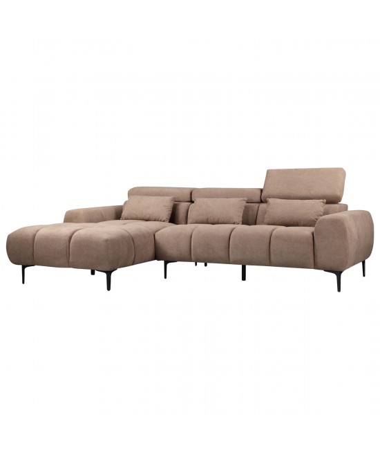 ΚΑΝΑΠΕΣ ΑΡΙΣΤΕΡΗ ΓΩΝΙΑ DIVYA HM3267.01L ΣΥΝΘ.SUEDE ΑΝΟΙΧΤΟ ΚΑΦΕ 264x175x99Υεκ.