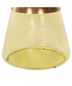 ΤΡΑΠΕΖΙ ΣΑΛΟΝΙΟΥ SCAL HM9724 ΒΑΣΗ ΠΡΑΣΙΝΟ ΓΥΑΛΙ-TOP ΧΡΥΣΟ ΜΕΤΑΛΛΟ Φ76x43,5Υεκ