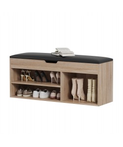 ΠΑΠΟΥΤΣΟΘΗΚΗ ΜΕ ΚΑΘΙΣΜΑ ROMIR HM2478.01 ΜΕΛΑΜΙΝΗ ΣΟΝΑΜΑ-ΚΑΘΙΣΜΑ PU ΚΑΦΕ 100x30x44Υ