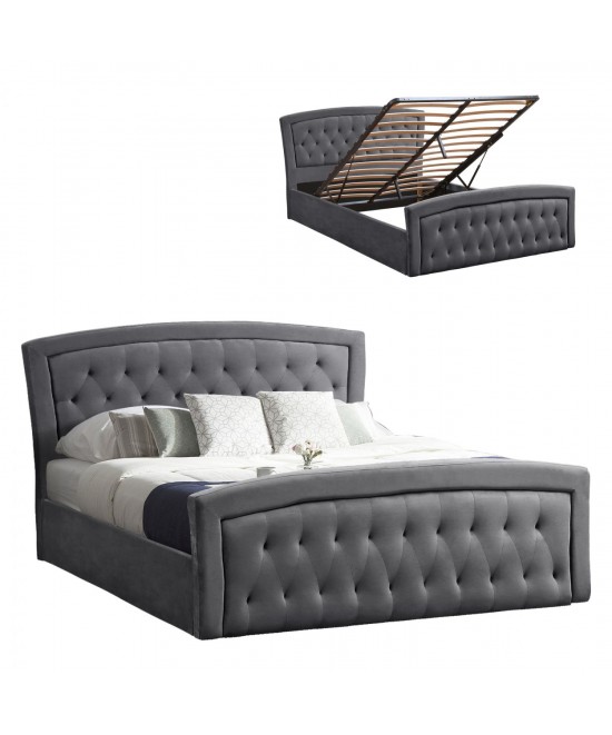 ΚΡΕΒΑΤΙ ODELIA ΒΕΛΟΥΔΟ ΓΚΡΙ ΜΕ ΑΠΟΘΗΚΕΥΤΙΚΟ ΧΩΡΟ 160x200 εκ. HM581.01 ΚΡΕΒΑΤΙ ODELIA ΒΕΛΟΥΔΟ ΓΚΡΙ ΜΕ ΑΠΟΘΗΚΕΥΤΙΚΟ ΧΩΡΟ 160x200 εκ. HM581.01