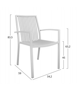 ΣΕΤ ΤΡΑΠΕΖΑΡΙΑΣ 5ΤΜΧ BRONCA HM21023 ΜΕΤΑΛ.ΤΡΑΠΕΖΙ-4 ΠΟΛΥΘΡΟΝΕΣ ΑΛΟΥΜΙΝΙΟΥ-ΛΕΥΚΟ