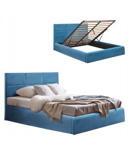 ΚΡΕΒΑΤΙ BRILEY ΒΕΛΟΥΔΟ ΠΕΤΡΟΛ ΜΕ ΑΠΟΘΗΚΕΥΤΙΚΟ ΧΩΡΟ 160x200 εκ. HM583.18