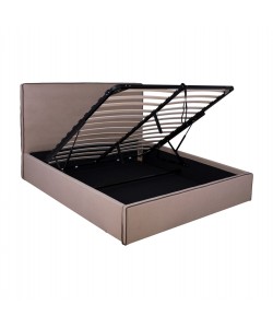 ΚΡΕΒΑΤΙ ALLIE HM584.02 160x200 εκ. ΜΕ ΑΠΟΘΗΚΕΥΤΙΚΟ ΧΩΡΟ ΜΠΕΖ ΥΦΑΣΜΑ