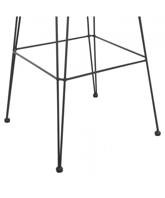 ΣΚΑΜΠΟ ΜΠΑΡ ΕΞ.ΧΩΡΟΥ ALLEGRA HM5452.11 ΜΕΤΑΛΛΟ&ΜΑΞΙΛΑΡΙ ΜΑΥΡΟ-ΜΠΕΖ WICKER 52x51x103Y εκ