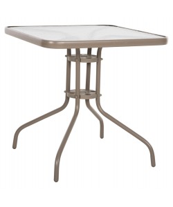 ΤΡΑΠΕΖΙ ΕΞΩΤ.ΧΩΡΟΥ FIGO HM5036.04 ΜΕΤΑΛΛΟ ΣΑΜΠΑΝΙ-ΓΥΑΛΙΝΗ ΕΠΙΦΑΝΕΙΑ 70Χ70Χ72,5Υεκ