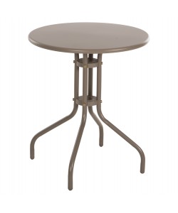 ΤΡΑΠΕΖΙ ΕΞ.ΧΩΡΟΥ ΣΤΡΟΓΓΥΛΟ LINO HM5973.04 ΜΕΤΑΛΛΙΚΟ ΣΑΜΠΑΝΙ Φ60x70Υεκ.