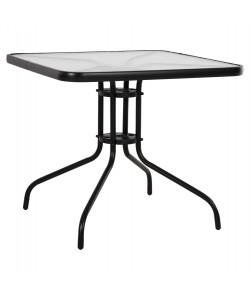 ΤΡΑΠΕΖΙ ΕΞΩΤ.ΧΩΡΟΥ FIGO HM5972.03 ΜΕΤΑΛΛΟ ΜΑΥΡΟ-ΓΥΑΛΙΝΗ ΕΠΙΦΑΝΕΙΑ 80Χ80Χ71Υεκ