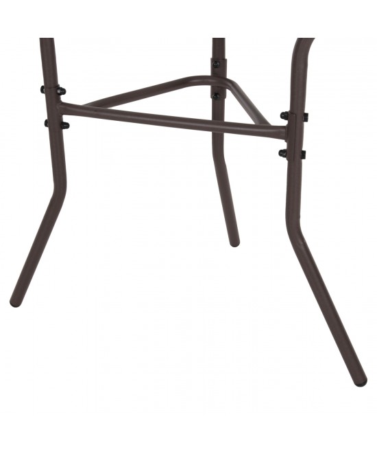 ΤΡΑΠΕΖΙ ΗΜΙΚΥΚΛΙΚΟ LIMA HM5967.02 ΜΕΤΑΛΛΙΚΟ ΚΑΦΕ ΜΕ ΓΥΑΛΙΝΟ TOP 70x40x64,5Υεκ.