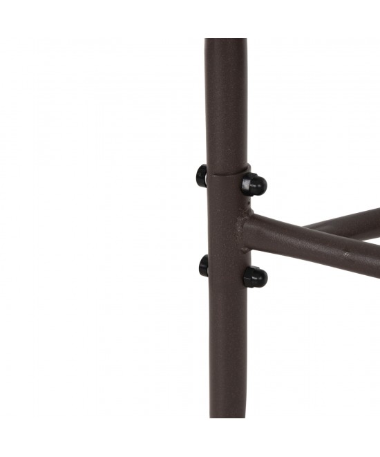 ΤΡΑΠΕΖΙ ΗΜΙΚΥΚΛΙΚΟ LIMA HM5967.02 ΜΕΤΑΛΛΙΚΟ ΚΑΦΕ ΜΕ ΓΥΑΛΙΝΟ TOP 70x40x64,5Υεκ.