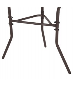 ΤΡΑΠΕΖΙ ΗΜΙΚΥΚΛΙΚΟ LIMA HM5967.02 ΜΕΤΑΛΛΙΚΟ ΚΑΦΕ ΜΕ ΓΥΑΛΙΝΟ TOP 70x40x64,5Υεκ.