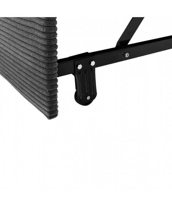 ΚΑΝΑΠΕΣ-ΚΡΕΒΑΤΙ-ΑΡΙΣΤ.ΓΩΝΙΑ ΜΕ ΑΠΟΘ.ΧΩΡΟ ALDO HM3276.02L ΑΝΘΡΑΚΙ ΥΦΑΣΜΑ 256x159x87Υεκ