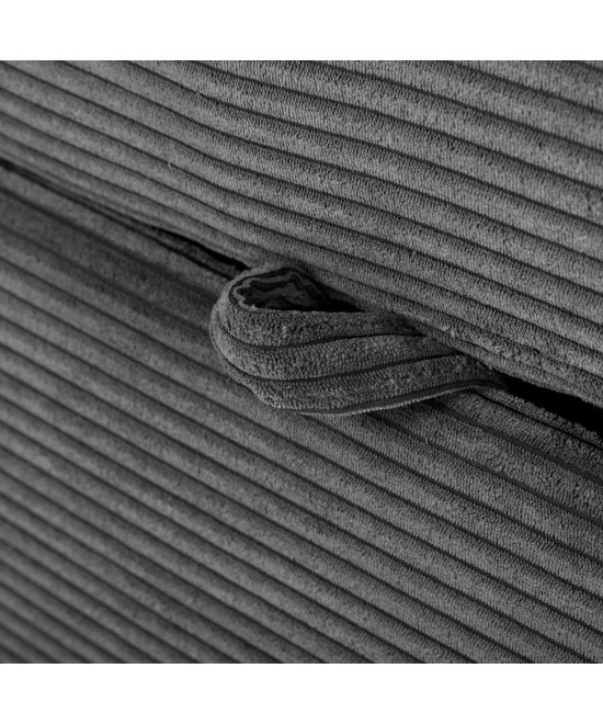 ΚΑΝΑΠΕΣ-ΚΡΕΒΑΤΙ-ΑΡΙΣΤ.ΓΩΝΙΑ ΜΕ ΑΠΟΘ.ΧΩΡΟ ALDO HM3276.02L ΑΝΘΡΑΚΙ ΥΦΑΣΜΑ 256x159x87Υεκ