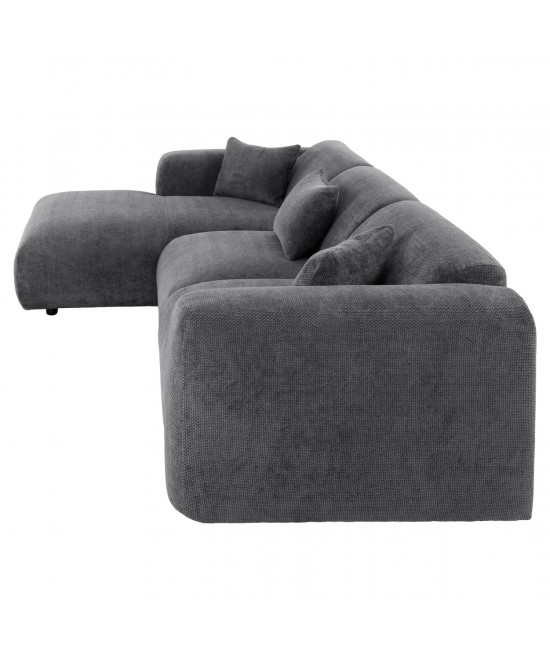 ΚΑΝΑΠΕΣ ΓΩΝΙΑ (ΑΡΙΣΤΕΡΗ) BRICKEN HM3275.04L ΑΝΘΡΑΚΙ ΥΦΑΣΜΑ 110-282x98-160x72Υεκ.