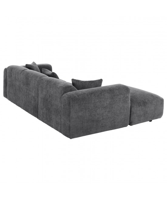 ΚΑΝΑΠΕΣ ΓΩΝΙΑ (ΑΡΙΣΤΕΡΗ) BRICKEN HM3275.04L ΑΝΘΡΑΚΙ ΥΦΑΣΜΑ 110-282x98-160x72Υεκ.