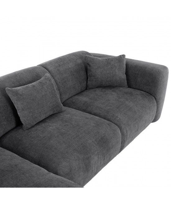 ΚΑΝΑΠΕΣ ΓΩΝΙΑ (ΑΡΙΣΤΕΡΗ) BRICKEN HM3275.04L ΑΝΘΡΑΚΙ ΥΦΑΣΜΑ 110-282x98-160x72Υεκ.