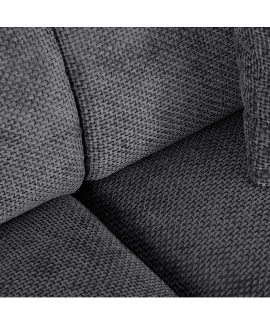 ΚΑΝΑΠΕΣ ΓΩΝΙΑ (ΑΡΙΣΤΕΡΗ) BRICKEN HM3275.04L ΑΝΘΡΑΚΙ ΥΦΑΣΜΑ 110-282x98-160x72Υεκ.