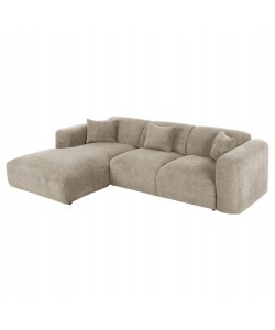 ΚΑΝΑΠΕΣ ΓΩΝΙΑ (ΑΡΙΣΤΕΡΗ) BRICKEN HM3275.01L ΜΠΕΖ ΥΦΑΣΜΑ 110-282x98-160x72Υεκ.