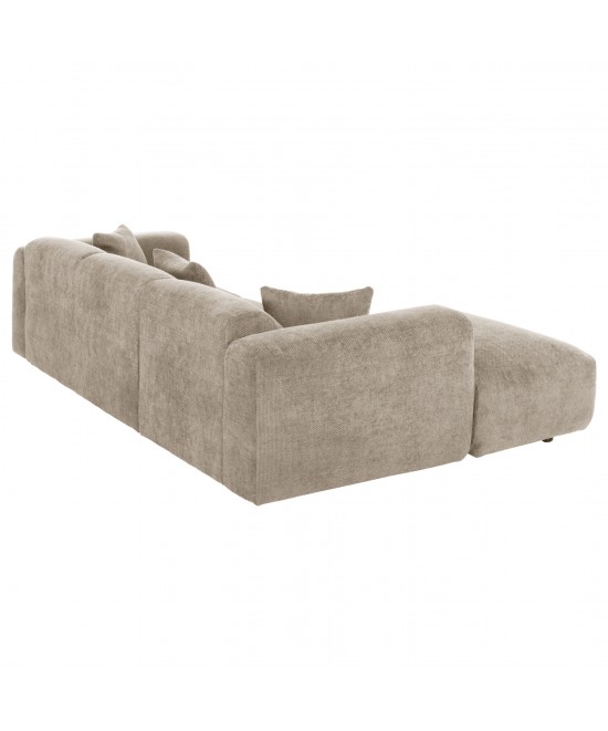 ΚΑΝΑΠΕΣ ΓΩΝΙΑ (ΑΡΙΣΤΕΡΗ) BRICKEN HM3275.01L ΜΠΕΖ ΥΦΑΣΜΑ 110-282x98-160x72Υεκ.