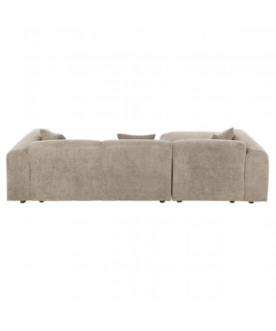 ΚΑΝΑΠΕΣ ΓΩΝΙΑ (ΑΡΙΣΤΕΡΗ) BRICKEN HM3275.01L ΜΠΕΖ ΥΦΑΣΜΑ 110-282x98-160x72Υεκ.