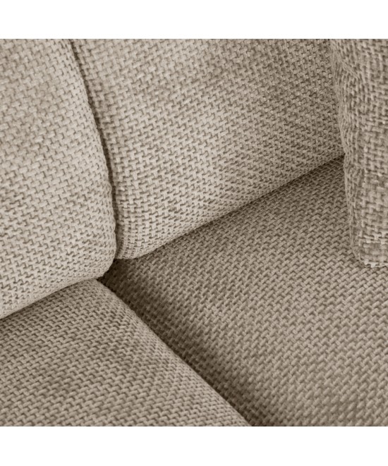 ΚΑΝΑΠΕΣ ΓΩΝΙΑ (ΑΡΙΣΤΕΡΗ) BRICKEN HM3275.01L ΜΠΕΖ ΥΦΑΣΜΑ 110-282x98-160x72Υεκ.