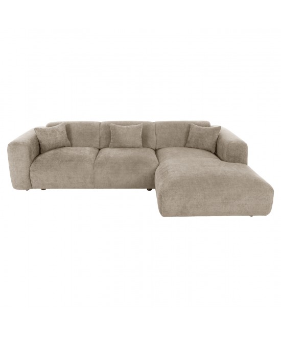 ΚΑΝΑΠΕΣ ΓΩΝΙΑ BRICKEN HM3275.01R ΜΠΕΖ ΥΦΑΣΜΑ 110-282x98-160x72Υεκ.