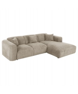 ΚΑΝΑΠΕΣ ΓΩΝΙΑ BRICKEN HM3275.01R ΜΠΕΖ ΥΦΑΣΜΑ 110-282x98-160x72Υεκ.