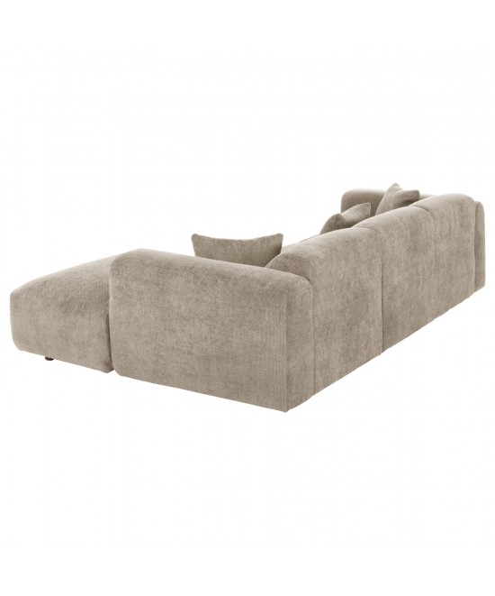 ΚΑΝΑΠΕΣ ΓΩΝΙΑ BRICKEN HM3275.01R ΜΠΕΖ ΥΦΑΣΜΑ 110-282x98-160x72Υεκ.