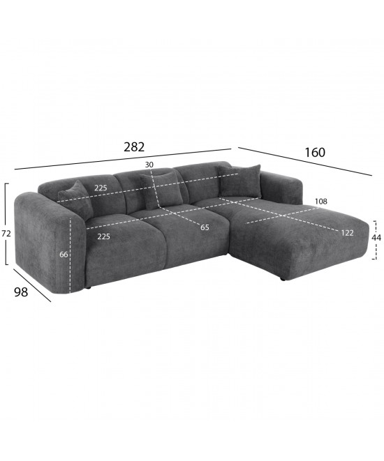 ΚΑΝΑΠΕΣ ΓΩΝΙΑ BRICKEN HM3275.04R ΑΝΘΡΑΚΙ ΥΦΑΣΜΑ 110-282x98-160x72Υεκ. ΚΑΝΑΠΕΣ ΓΩΝΙΑ BRICKEN HM3275.04R ΑΝΘΡΑΚΙ ΥΦΑΣΜΑ 110-282x98-160x72Υεκ.