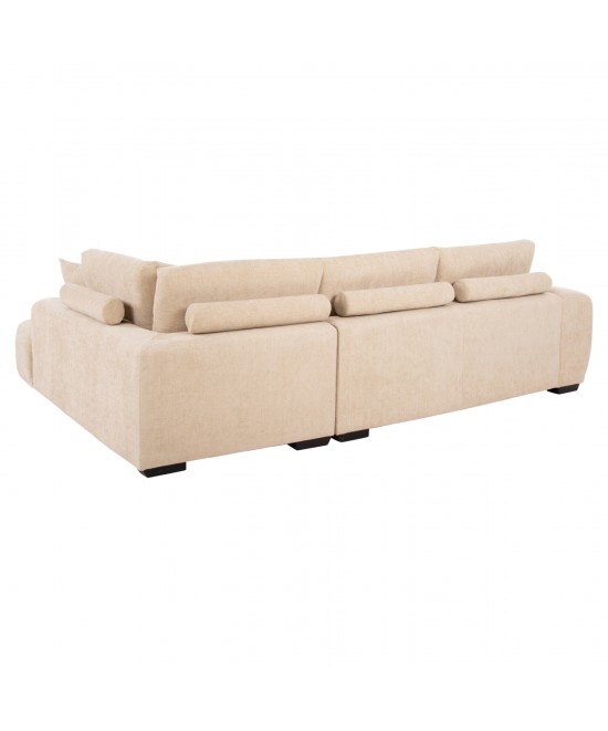 ΚΑΝΑΠΕΣ ΓΩΝΙΑ (ΔΕΞΙΑ) COVEN HM3266.01R ΕΚΡΟΥ ΥΦΑΣΜΑ 298x102-208x85Υεκ.