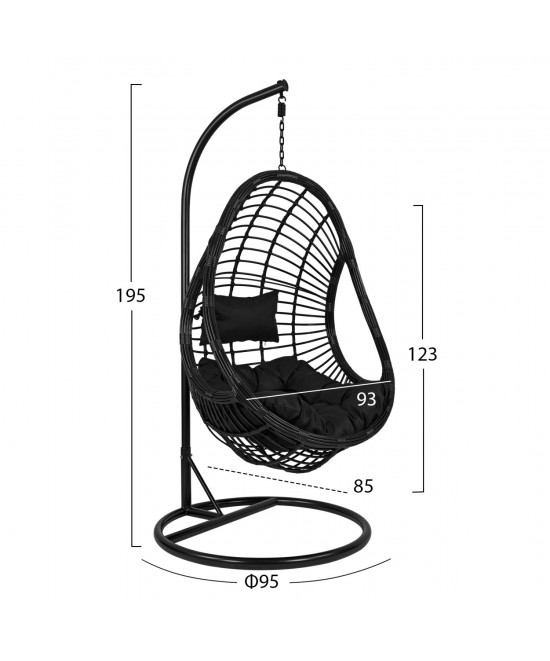 ΚΡΕΜΑΣΤΗ ΠΟΛΥΘΡΟΝΑ ΦΩΛΙΑ CALLIE HM5541.02 ΜΕ ΜΑΥΡΟ WICKER & ΜΑΞΙΛΑΡΙΑ Φ105Χ195Υ εκ. ΚΡΕΜΑΣΤΗ ΠΟΛΥΘΡΟΝΑ ΦΩΛΙΑ CALLIE HM5541.02 ΜΕ ΜΑΥΡΟ WICKER & ΜΑΞΙΛΑΡΙΑ Φ105Χ195Υ εκ.