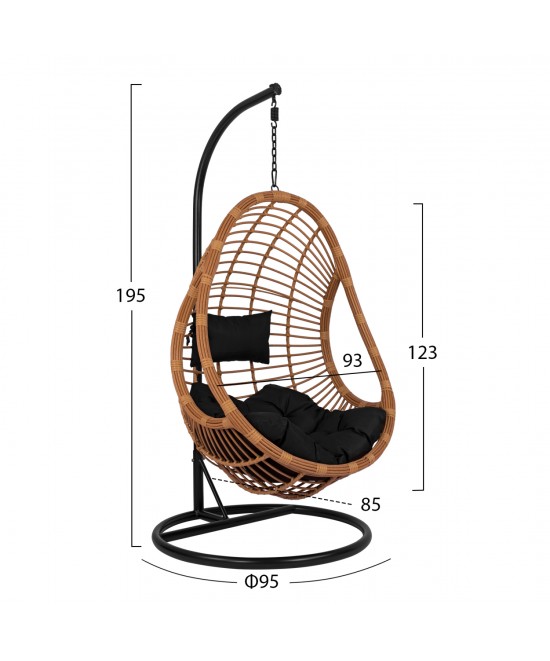 ΚΡΕΜΑΣΤΗ ΠΟΛΥΘΡΟΝΑ ΦΩΛΙΑ CALLIE HM5541.04 ΜΕ ΜΠΕΖ WICKER & ΜΑΥΡΑ ΜΑΞΙΛΑΡΙΑ Φ105Χ195Υ εκ. ΚΡΕΜΑΣΤΗ ΠΟΛΥΘΡΟΝΑ ΦΩΛΙΑ CALLIE HM5541.04 ΜΕ ΜΠΕΖ WICKER & ΜΑΥΡΑ ΜΑΞΙΛΑΡΙΑ Φ105Χ195Υ εκ.