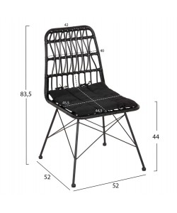 ΣΕΤ ΕΞ.ΧΩΡΟΥ 5ΤΜΧ OFER HM21029 ΣΚΟΥΡΟ ΓΚΡΙ ΜΕΤΑΛΛΟ-ΜΑΥΡΟ WICKER & ΜΕΤΑΛΛΟ