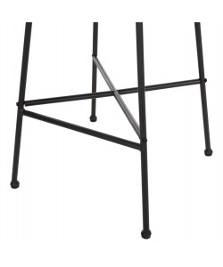 ΣΚΑΜΠΟ ΜΠΑΡ ΜΕΣ.ΥΨΟΥΣ ALLEGRA HM5709.11 ΜΕΤΑΛΛΟ&ΜΑΞΙΛΑΡΙ ΜΑΥΡΟ-WICKER ΜΠΕΖ 46x46x99Υεκ