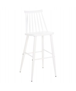 ΣΚΑΜΠΟ ΜΠΑΡ ΨΗΛΟ VANESSA HM8459.11 ΛΕΥΚΟ PP & ΛΕΥΚΑ ΜΕΤΑΛ.ΠΟΔΙΑ 47x48,5x107Υεκ.