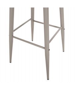 ΣΚΑΜΠΟ ΜΠΑΡ ΨΗΛΟ VANESSA HM8459.20 ΓΚΡΙ PP & ΓΚΡΙ ΜΕΤΑΛ.ΠΟΔΙΑ 47x48,5x107Υεκ.