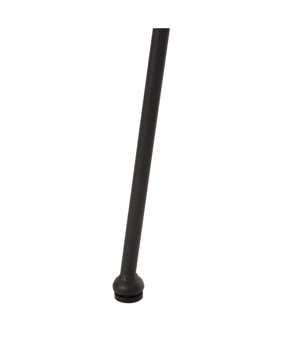 ΠΟΛΥΘΡΟΝΑ ΤΥΠΟΥ ΦΩΛΙΑ ΜΕΤΑΛΛΙΚΗ ALLEGRA HM5458.12 ΜΕ WICKER-ΜΑΥΡΟ 73x78x88Υεκ.