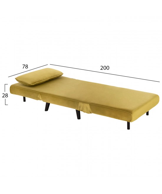 ΠΟΛΥΘΡΟΝΑ ΚΡΕΒΑΤΙ BRAXTON HM8425.23 ΒΕΛΟΥΔΟ ΛΑΔΙ 78x88x78Υεκ.