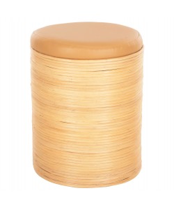 ΣΚΑΜΠΟ MITCH HM9886 ΦΥΣΙΚΟ RATTAN-ΚΑΘΙΣΜΑ ΑΠΟ PU ΜΠΕΖ Φ37x47Υεκ.