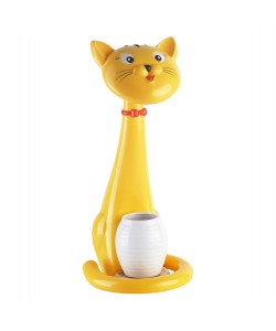 ΠΑΙΔΙΚΟ ΦΩΤΙΣΤΙΚΟ ΓΡΑΦΕΙΟΥ LED BADOO ΓΑΤΑ HM4457.04 ΚΙΤΡΙΝΟ ABS-ΜΕ ΜΟΛΥΒΟΘΗΚΗ