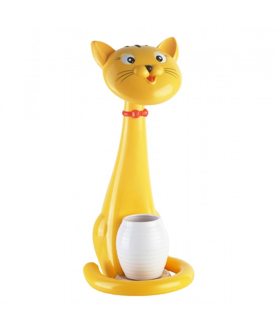 ΠΑΙΔΙΚΟ ΦΩΤΙΣΤΙΚΟ ΓΡΑΦΕΙΟΥ LED BADOO ΓΑΤΑ HM4457.04 ΚΙΤΡΙΝΟ ABS-ΜΕ ΜΟΛΥΒΟΘΗΚΗ