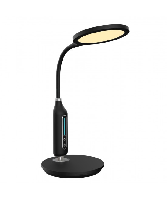 ΦΩΤΙΣΤΙΚΟ ΓΡΑΦΕΙΟΥ LED BLAIN HM4460.02 ΜΑΥΡΟ ABS & ΣΙΛΙΚΟΝΗ Φ18,5x40,7Υ εκ.