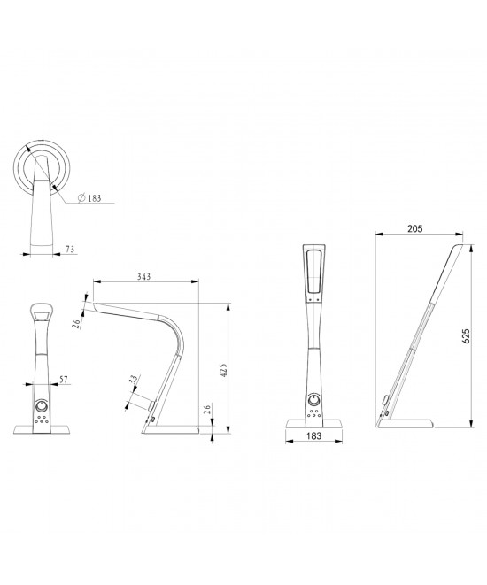 ΦΩΤΙΣΤΙΚΟ ΓΡΑΦΕΙΟΥ LED BLAIN PRO HM4451.09 ΧΡΥΣΟ-ΛΕΥΚΟ ΧΡΩΜΑ 34,3x18,3x42,5Υεκ.