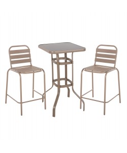 ΣΕΤ 3ΤΜΧ ΕΞΩΤΕΡΙΚΟΥ ΧΩΡΟΥ LAURA HM21054.04 ΣΑΜΠΑΝΙ ΜΕΤΑΛΛΟ & ΑΛΟΥΜΙΝΙΟ