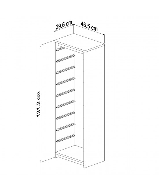 ΣΥΡΤΑΡΙΕΡΑ SANI HM18203.03 ΜΕΛΑΜΙΝΗ SONAMA-9 ΛΕΥΚΑ ΣΥΡΤΑΡΙΑ P.E. 45,5x29,6x125Υ