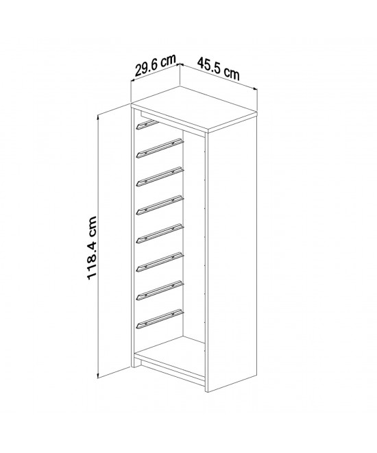 ΣΥΡΤΑΡΙΕΡΑ SANI HM18201.03 ΜΕΛΑΜΙΝΗ SONAMA-ΛΕΥΚΑ ΣΥΡΤΑΡΙΑ P.E. 45,5x29,6x118,5Υεκ